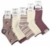Ciepłe i elastyczne skarpetki AURA.VIA Kids Wool Blend – zestaw 5 par dla dziewczynek w modnych zimowych wzorach.